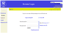 Tablet Screenshot of login.kwister.com